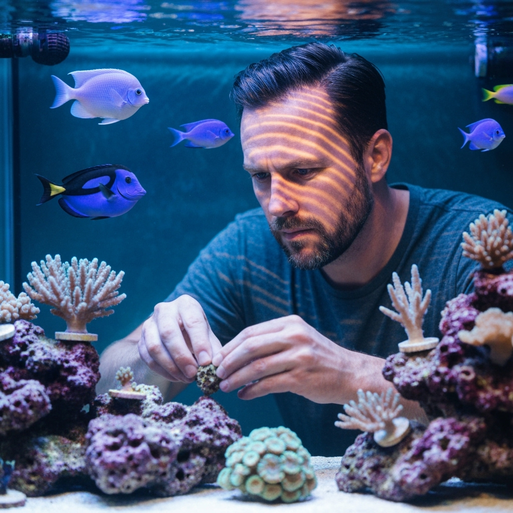 Professional aquatic hobbies & pet care photo example for Aquatic Artistry: AI Photos for Aquarium Hobbyists and Fishkeeping Enthusiasts