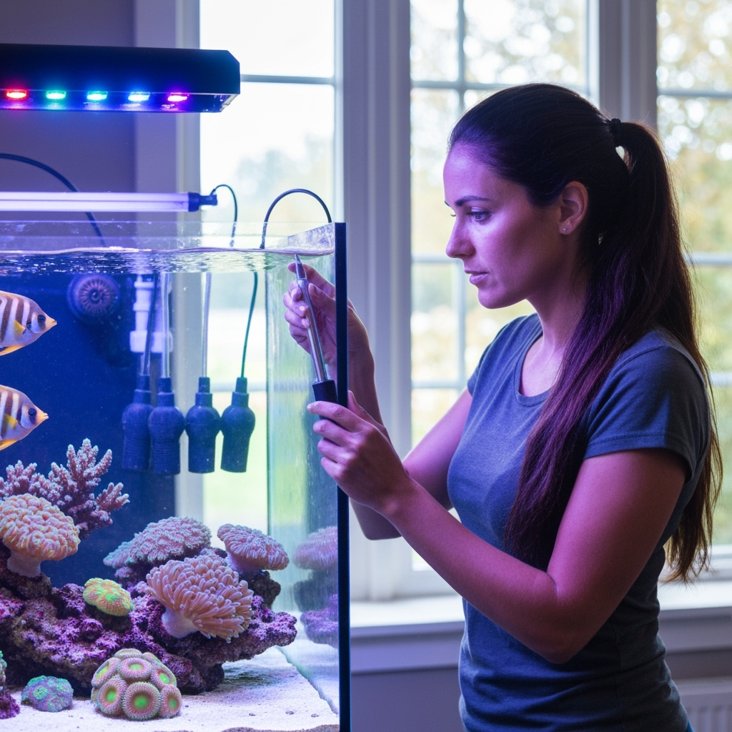 Professional aquatic hobbies & pet care photo example for Aquatic Artistry: AI Photos for Aquarium Hobbyists and Fishkeeping Enthusiasts