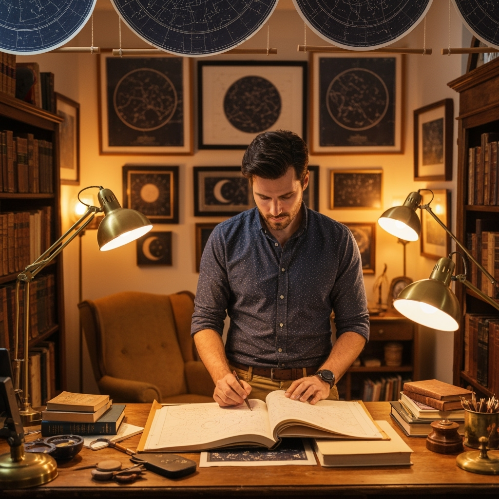 Professional spiritual content creation photo example for Cosmic Content: AI Photos for Astrology Influencers and Tarot Readers