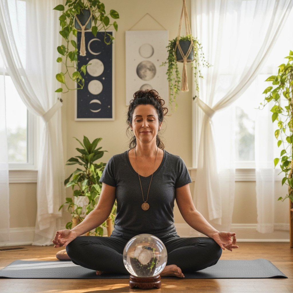 Professional spiritual content creation photo example for Cosmic Content: AI Photos for Astrology Influencers and Tarot Readers