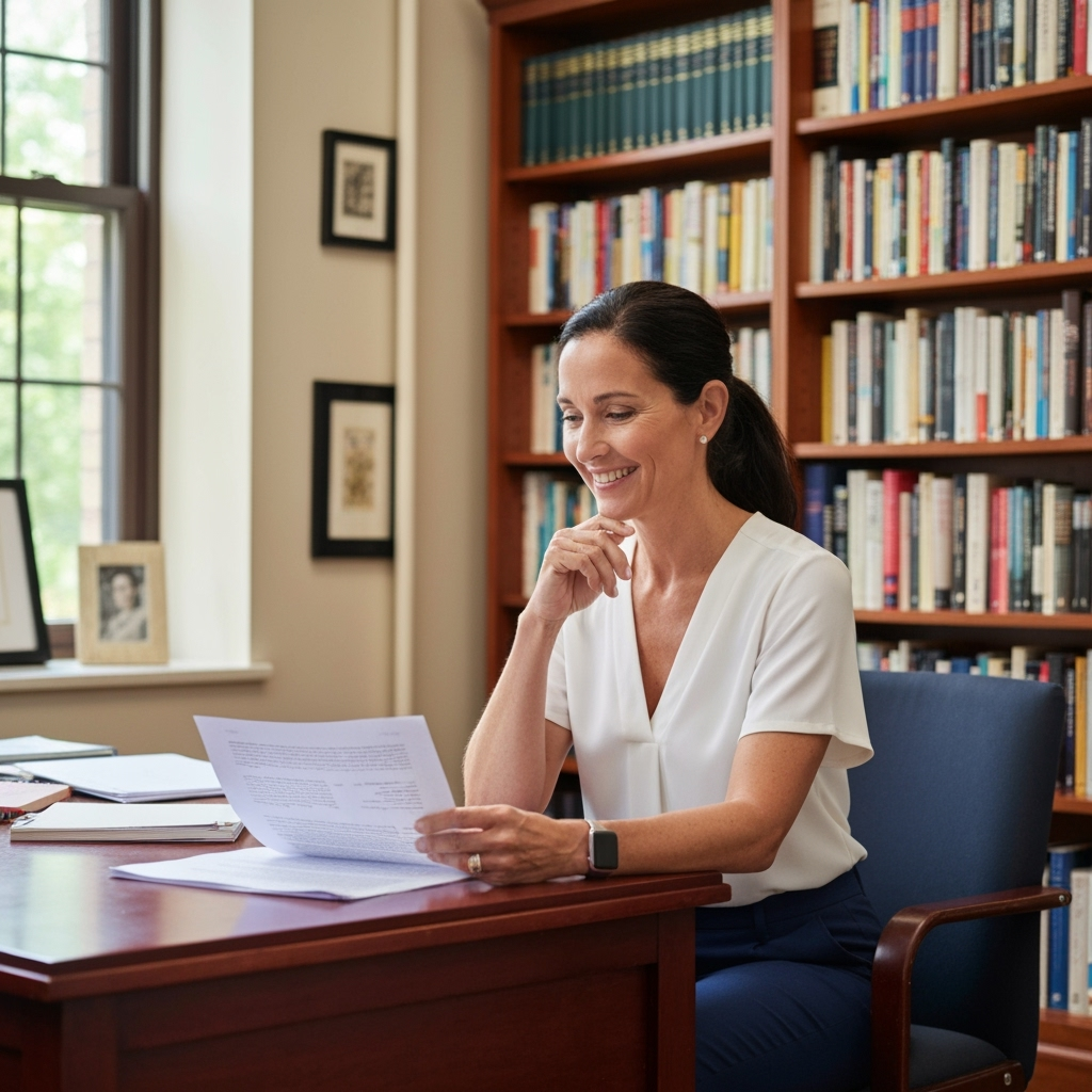 Professional academic professional development photo example for Academic Authority: AI Photos for College Professors Building Their Scholarly Brand