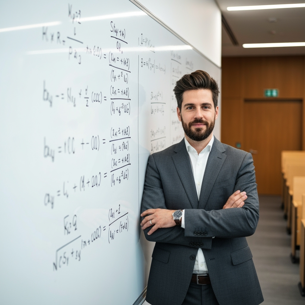 Professional academic professional development photo example for Academic Authority: AI Photos for College Professors Building Their Scholarly Brand