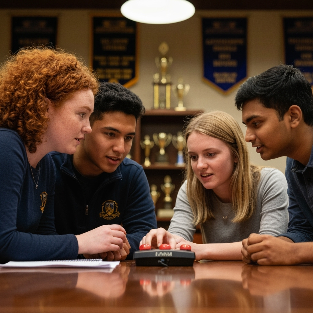 Professional academic competition & intellectual sports photo example for Word Perfect: AI Photos for Competitive Spellers and Academic Competition Champions