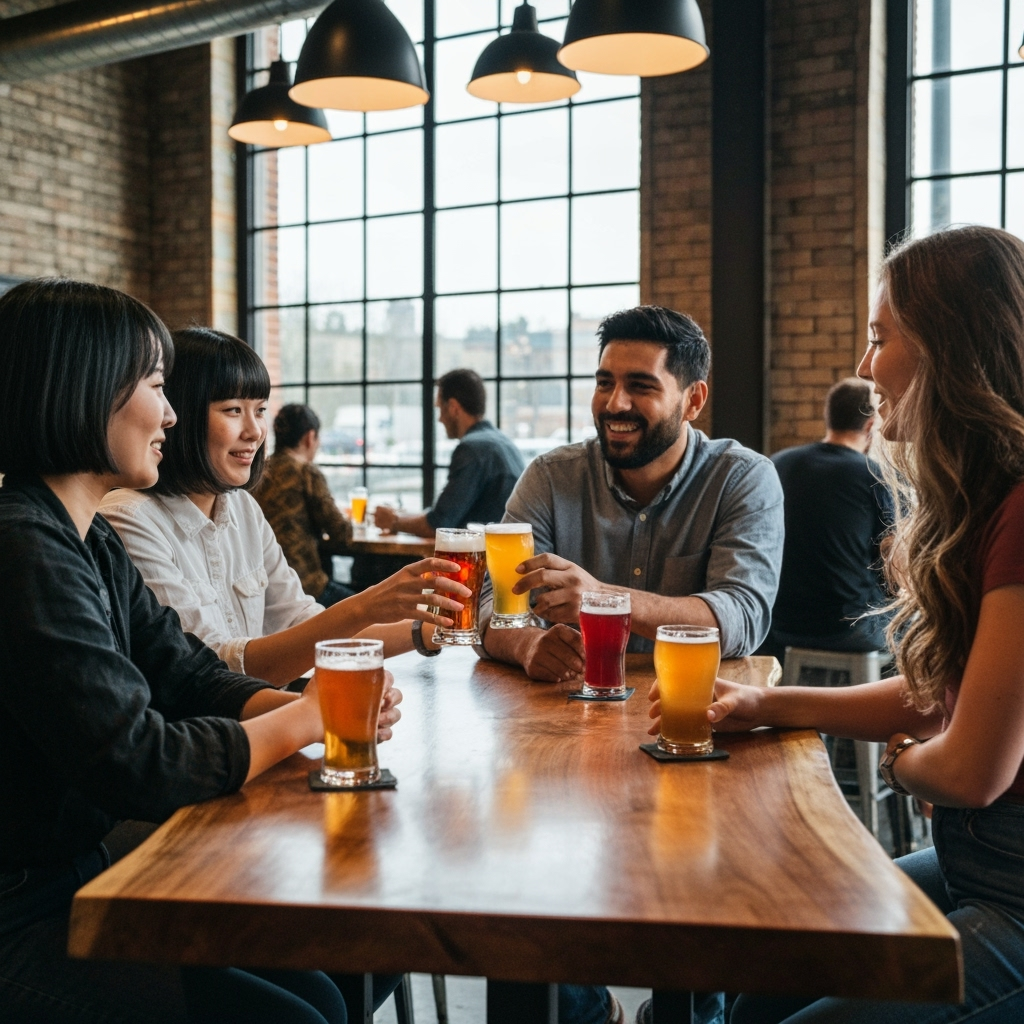 Professional craft beverage business photo example for Brew & Brand: AI Photos for Craft Beer Breweries and Taproom Culture