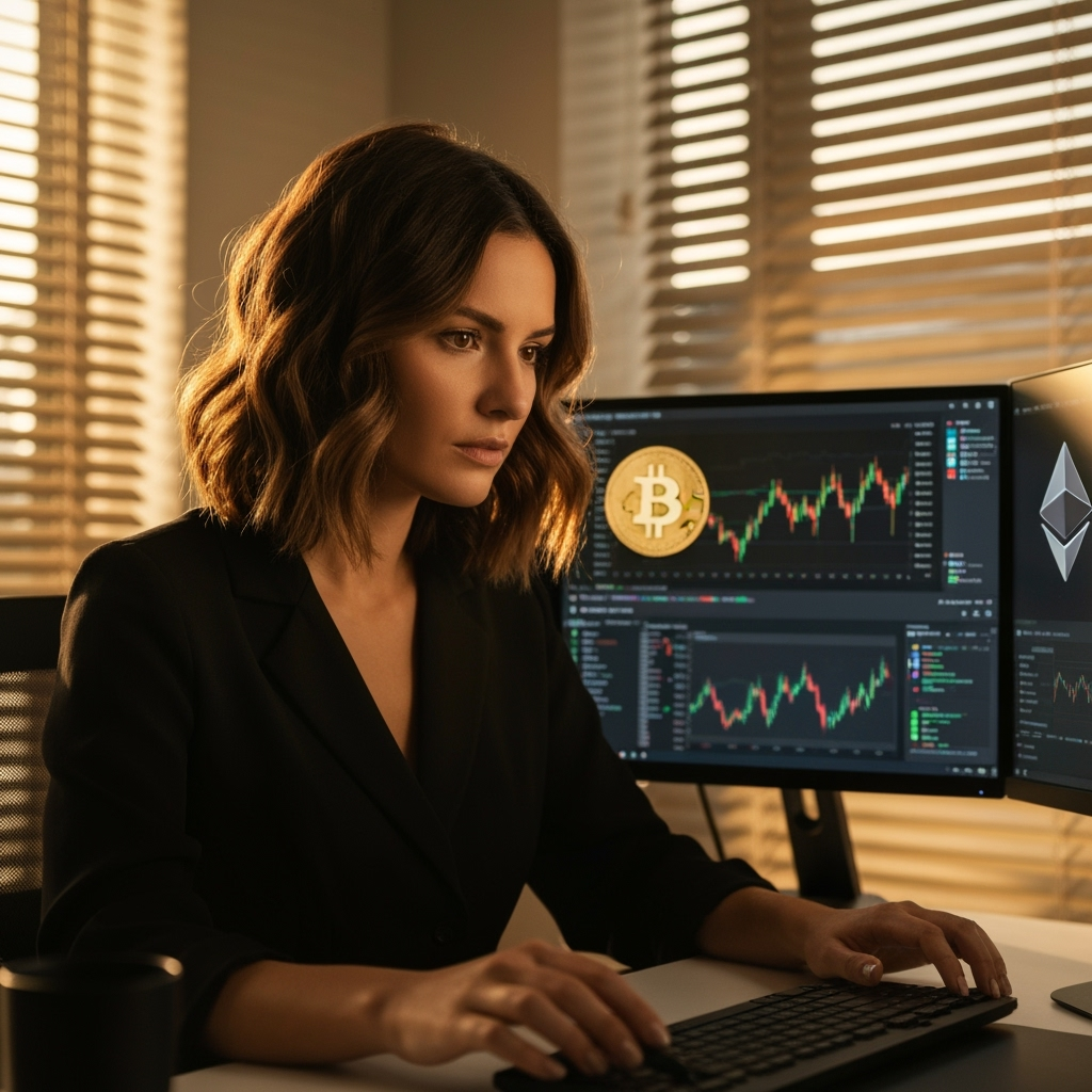 Professional cryptocurrency & blockchain business photo example for Digital Gold Rush: AI Photos for Cryptocurrency Traders and Blockchain Entrepreneurs