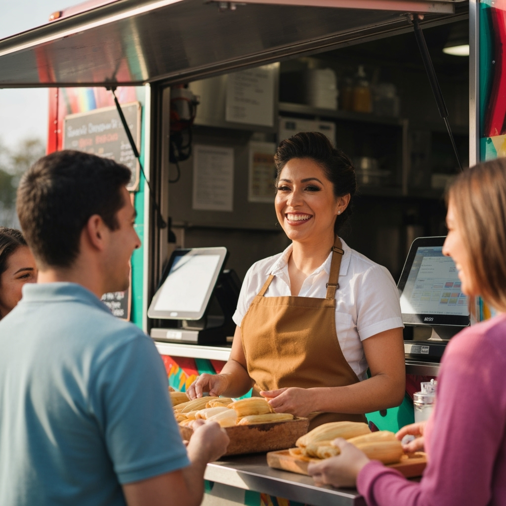 Professional immigrant entrepreneurship & cultural business photo example for American Dream Builders: AI Photos for Immigrant Entrepreneurs and Cultural Business Owners