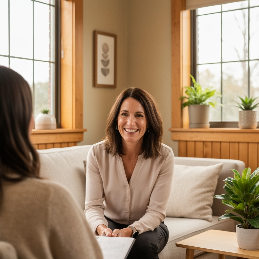 Professional midlife coaching & career transition photo example for Midlife Renaissance: AI Photos for Life Transition Coaches and Career Pivot Specialists