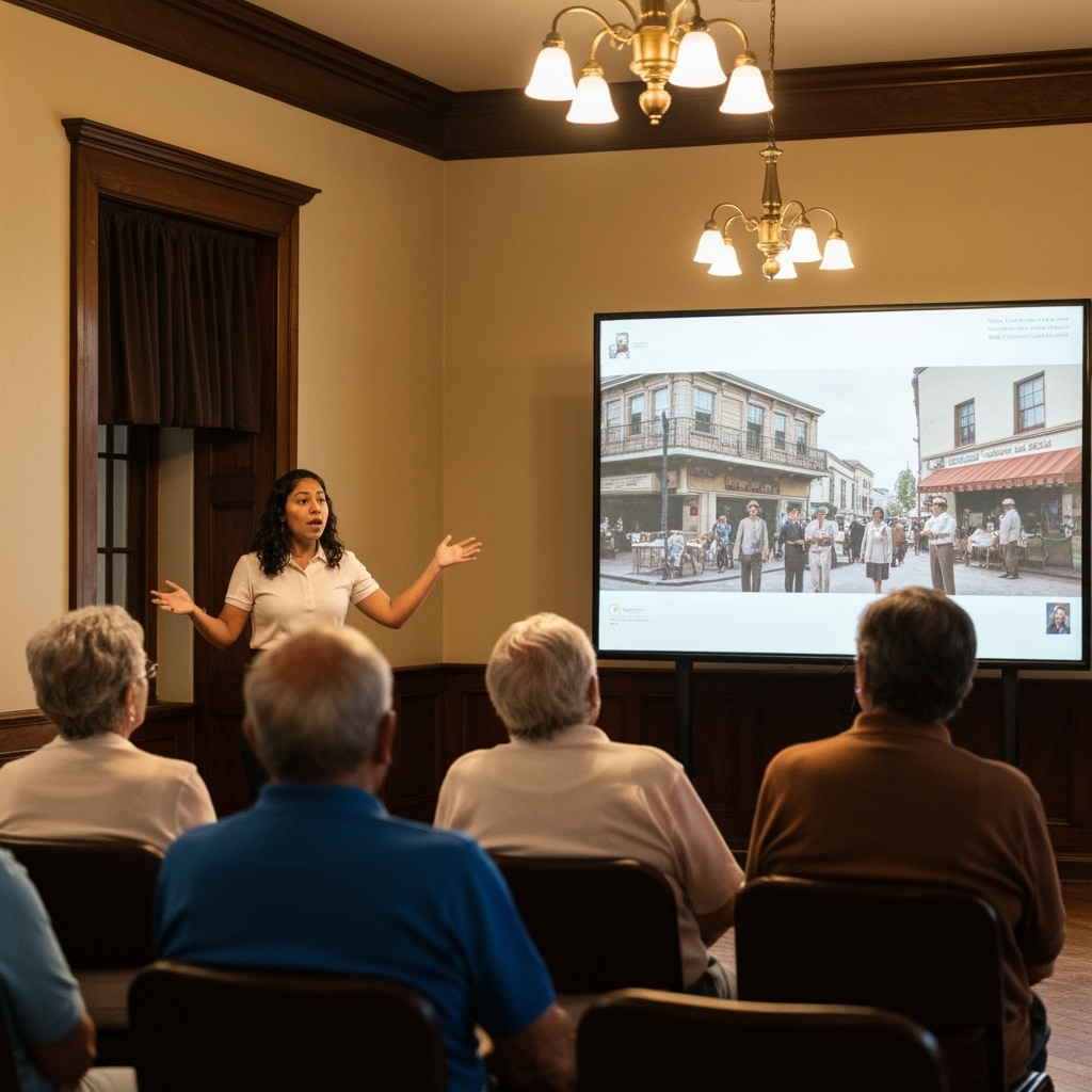 Professional local history & community heritage photo example for Stories of Place: AI Photos for Local Historians and Community Heritage Storytellers