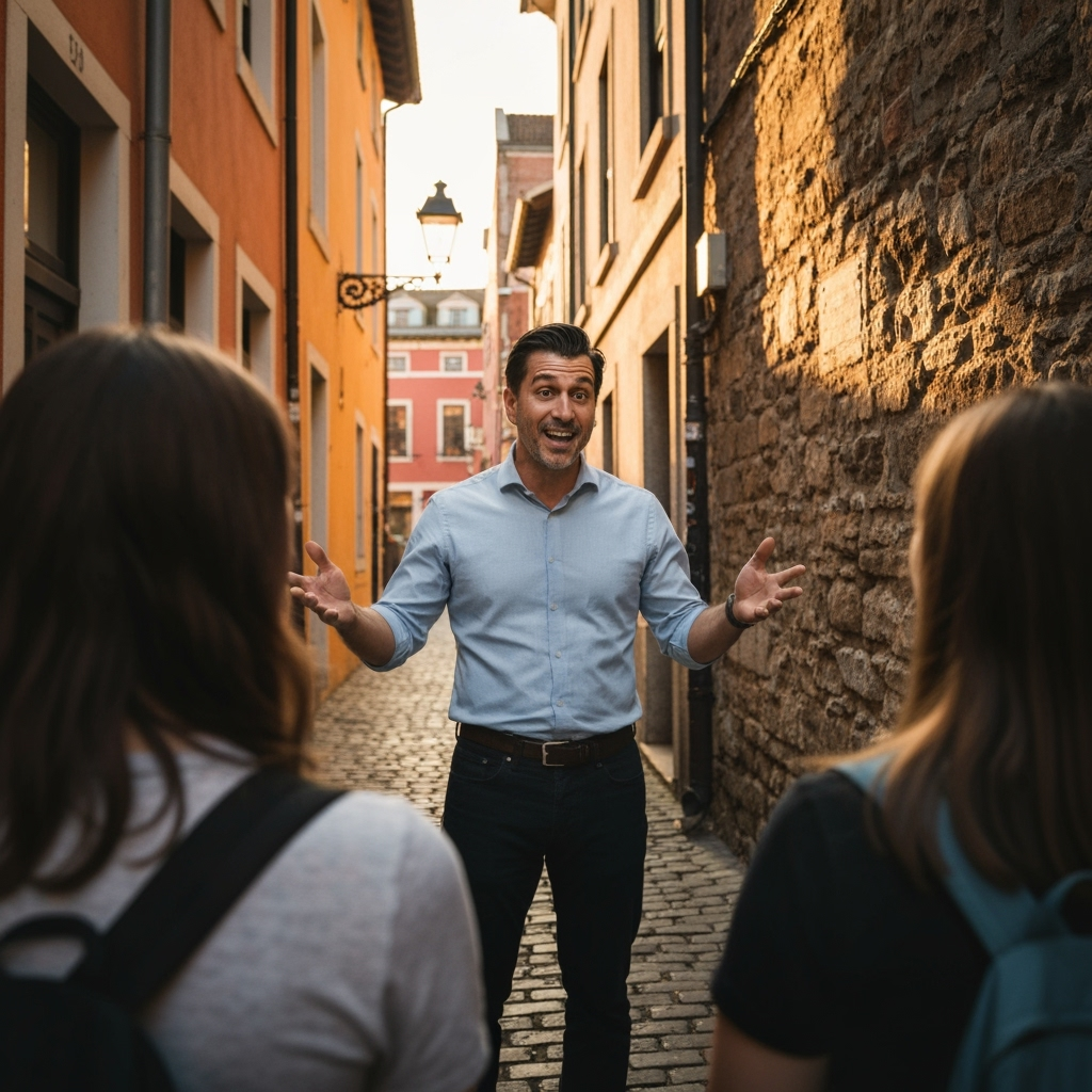 Professional tourism & local expertise photo example for Hidden Gems Revealed: AI Photos for Local Tour Guides and City Storytellers