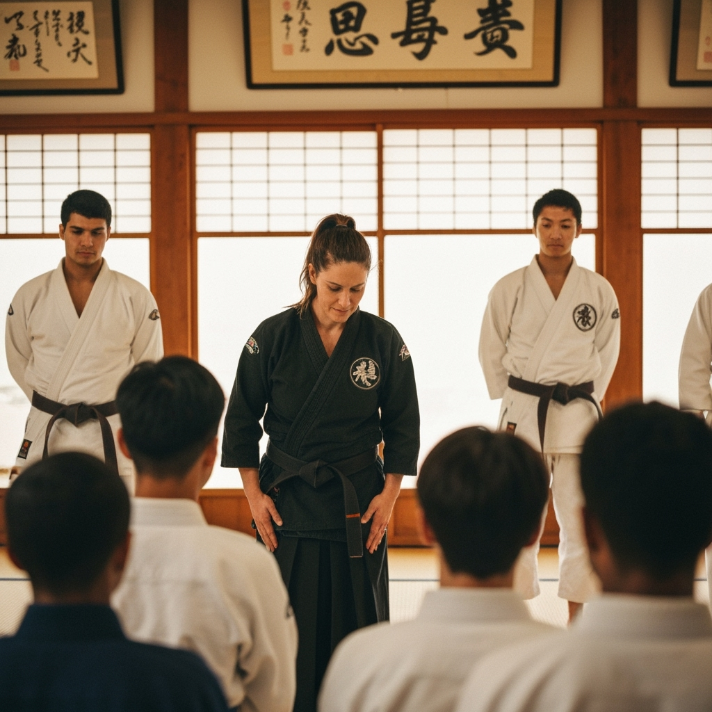 Professional traditional sports & martial arts photo example for Dojo Mastery: AI Photos for Martial Arts Instructors and Traditional Combat Sports