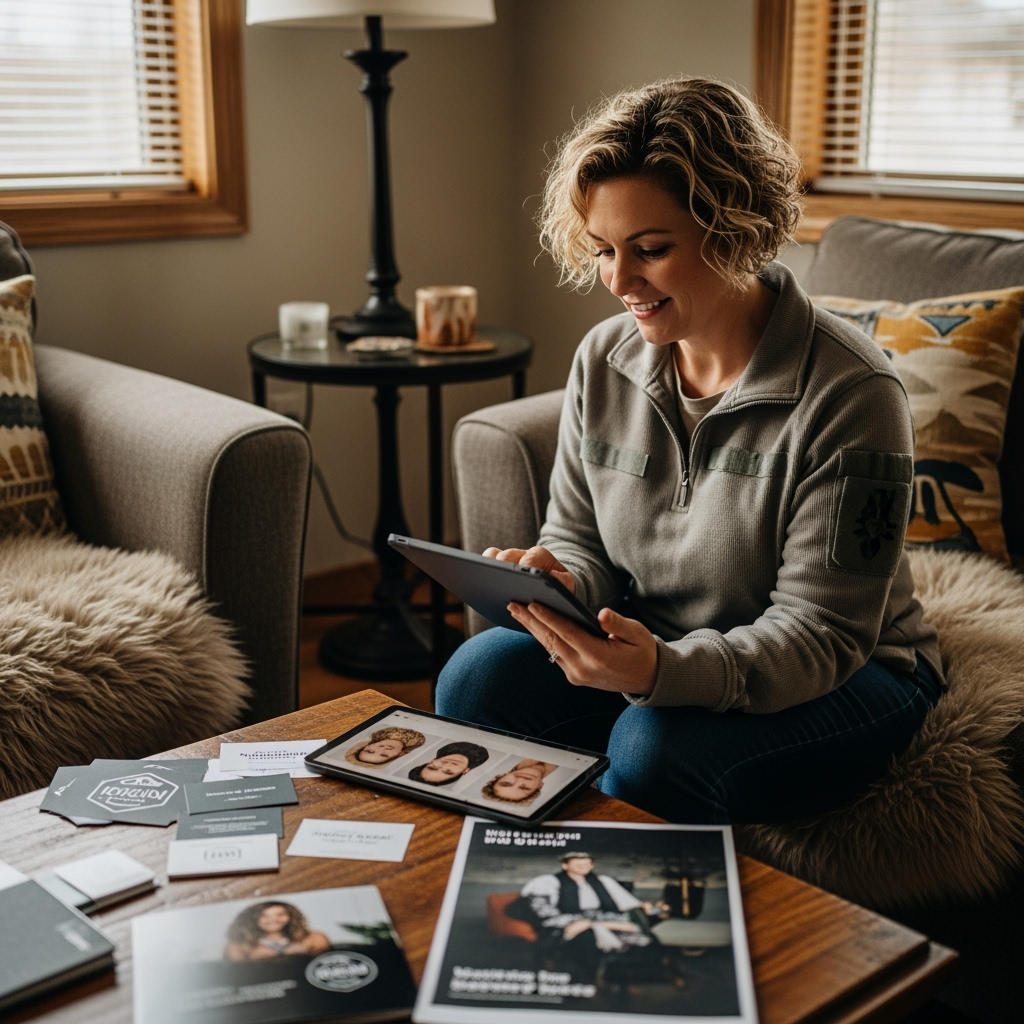 Professional lifestyle photo example for Mission Possible: AI Photos for Military Spouse Entrepreneurs