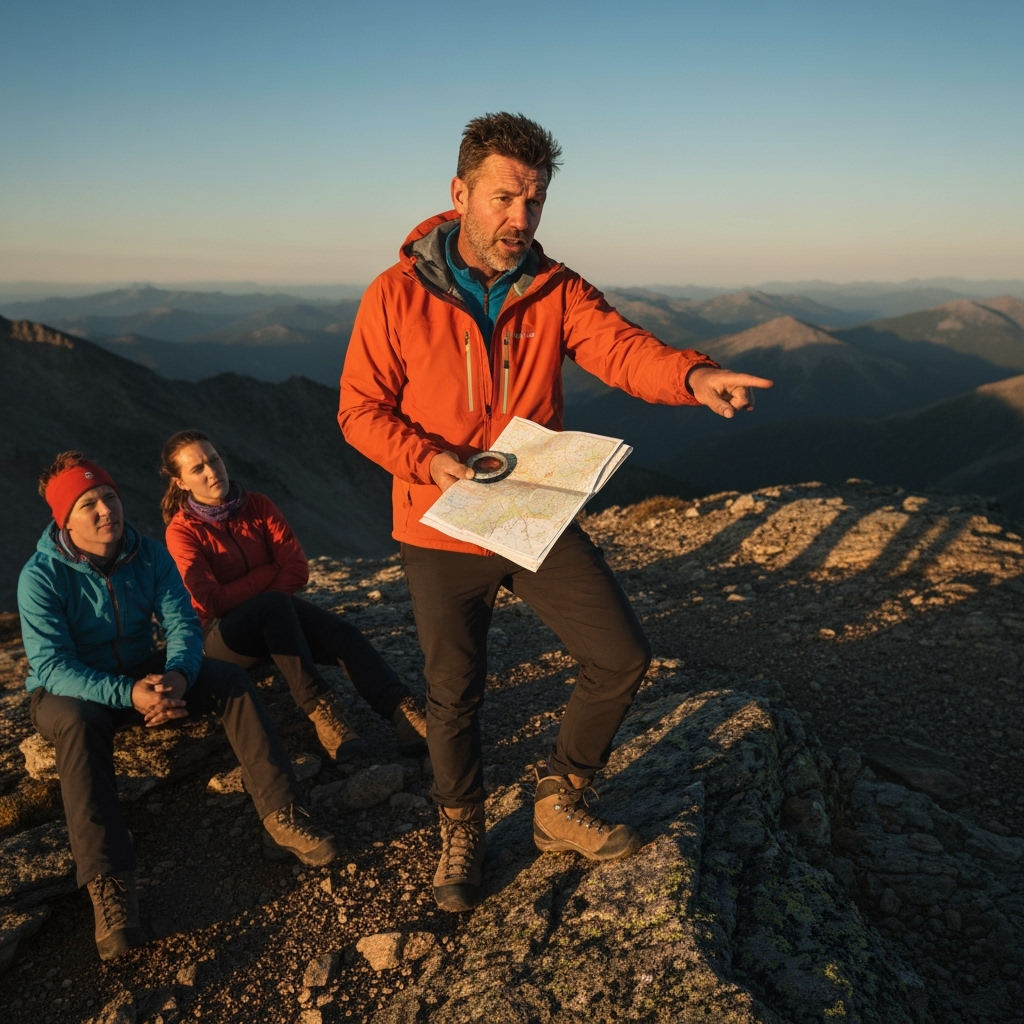 Professional outdoor adventure & guiding photo example for Trail Blazer Brand: AI Photos for Outdoor Adventure Guides and Wilderness Educators