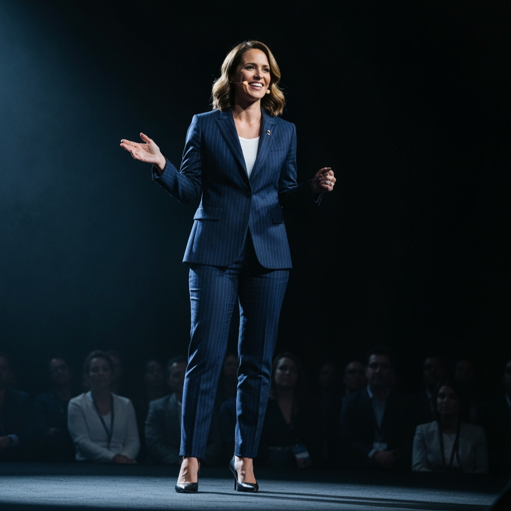 Professional professional speaking & thought leadership photo example for Expert Authority: AI Photos for Podcast Guests and Speaking Circuit Professionals