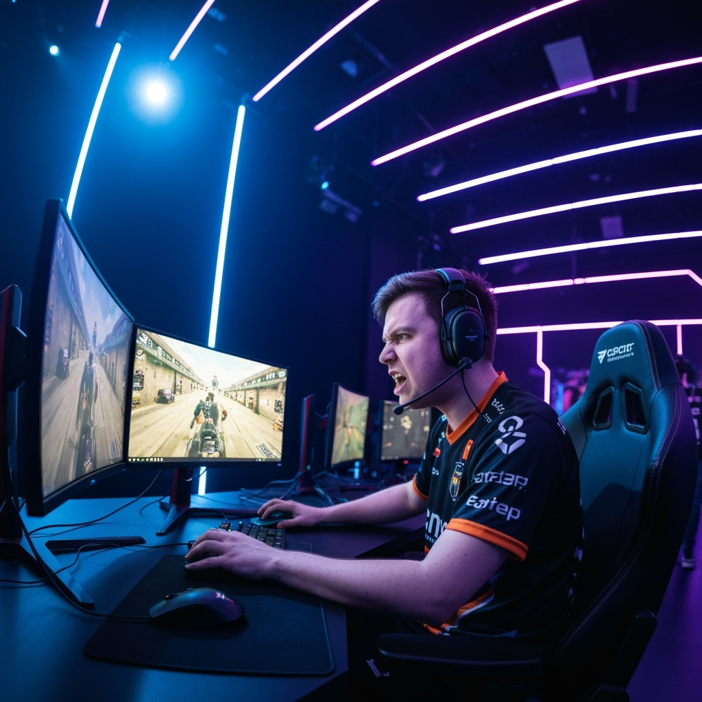 Professional competitive gaming & professional esports photo example for Champion's Edge: AI Photos for Professional Gamers and Esports Athletes