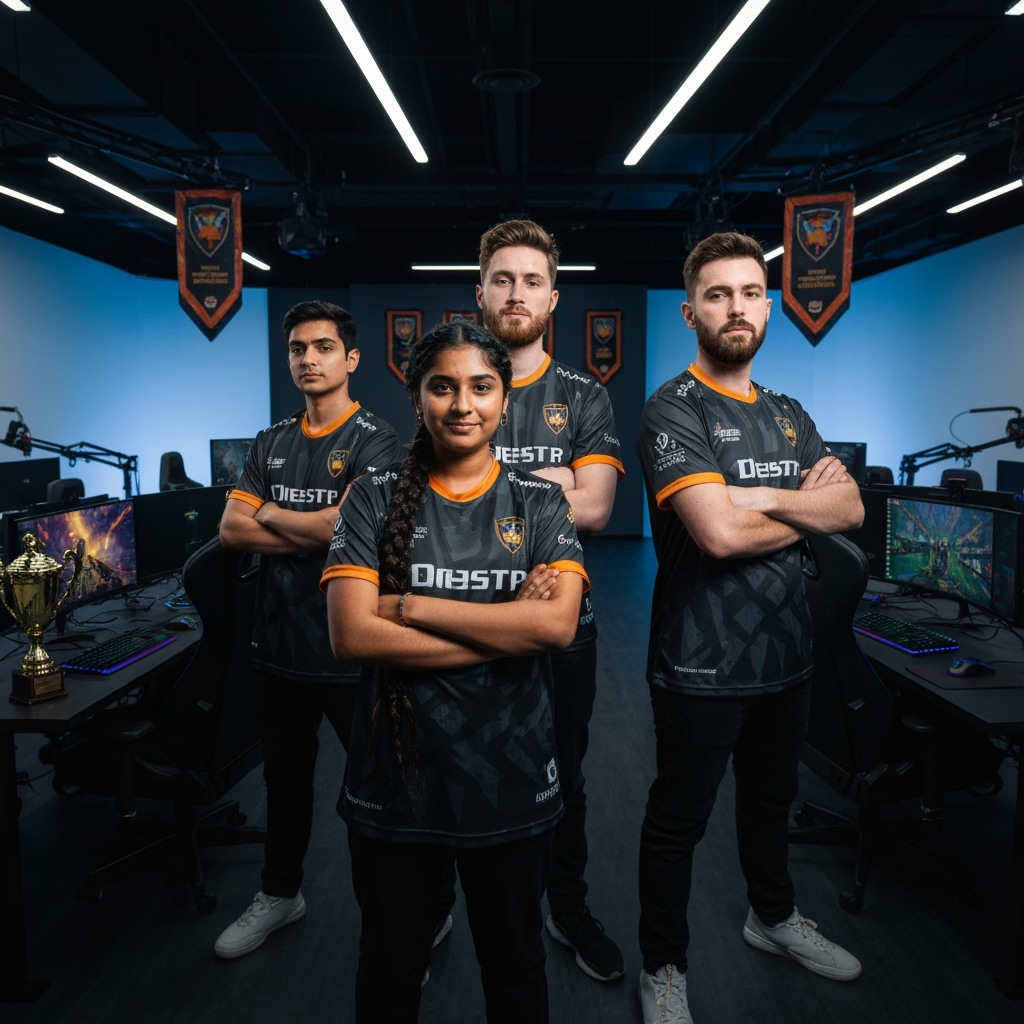 Professional competitive gaming & professional esports photo example for Champion's Edge: AI Photos for Professional Gamers and Esports Athletes