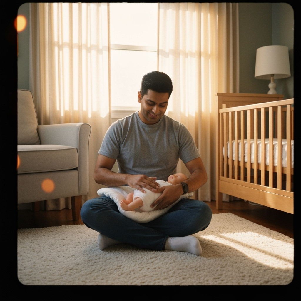 Professional pediatric sleep & family wellness photo example for Peaceful Nights: AI Photos for Sleep Consultants and Infant Sleep Specialists