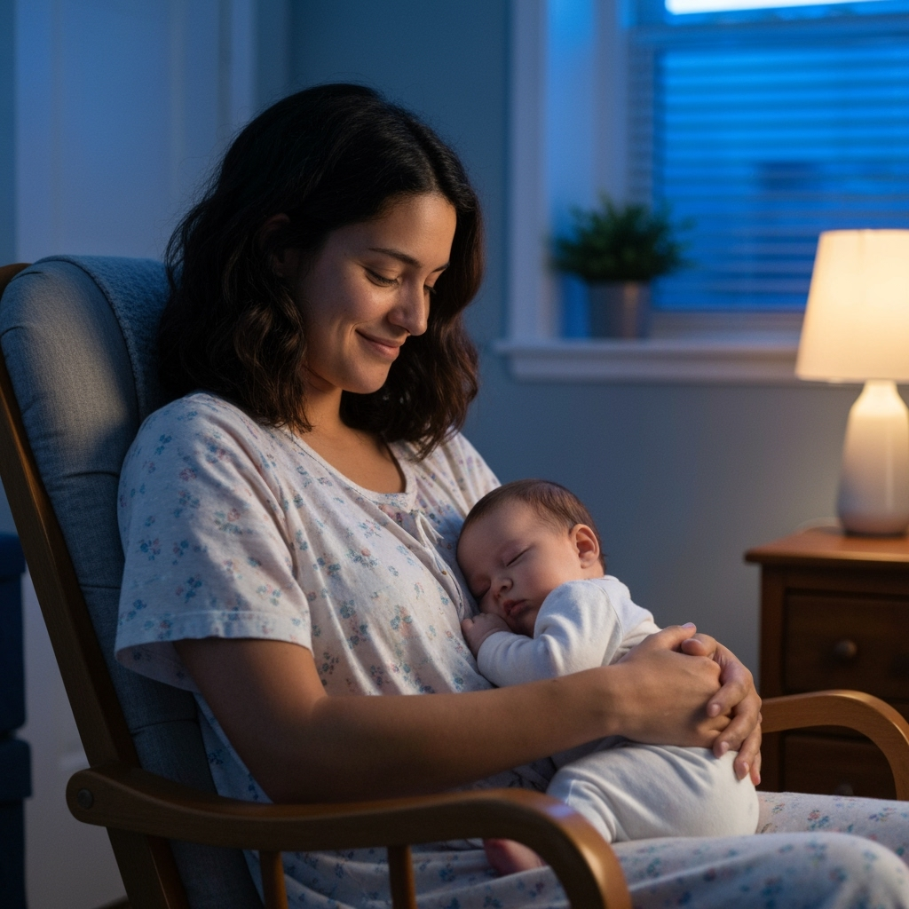 Professional pediatric sleep & family wellness photo example for Peaceful Nights: AI Photos for Sleep Consultants and Infant Sleep Specialists