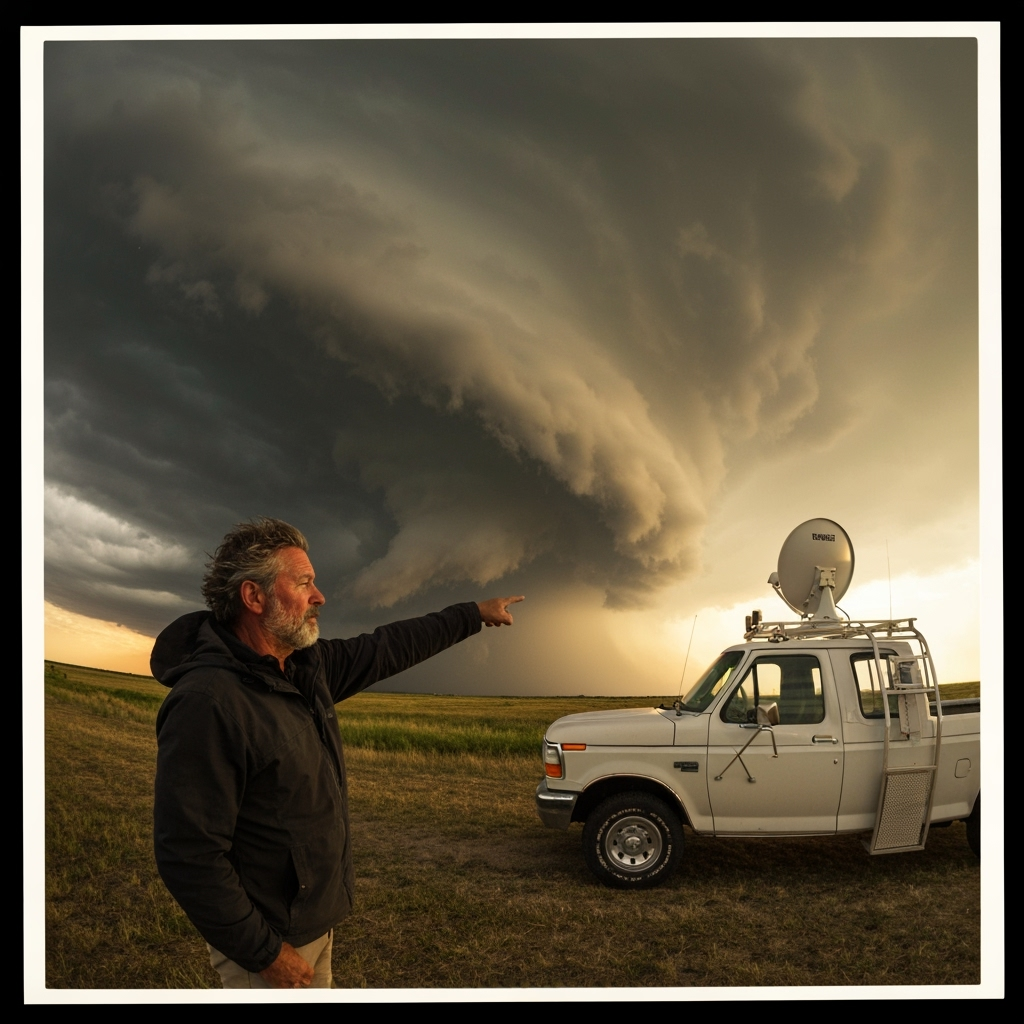 Professional weather & atmospheric science photo example for Storm Chasing Chronicles: AI Photos for Weather Enthusiasts and Meteorology Photographers