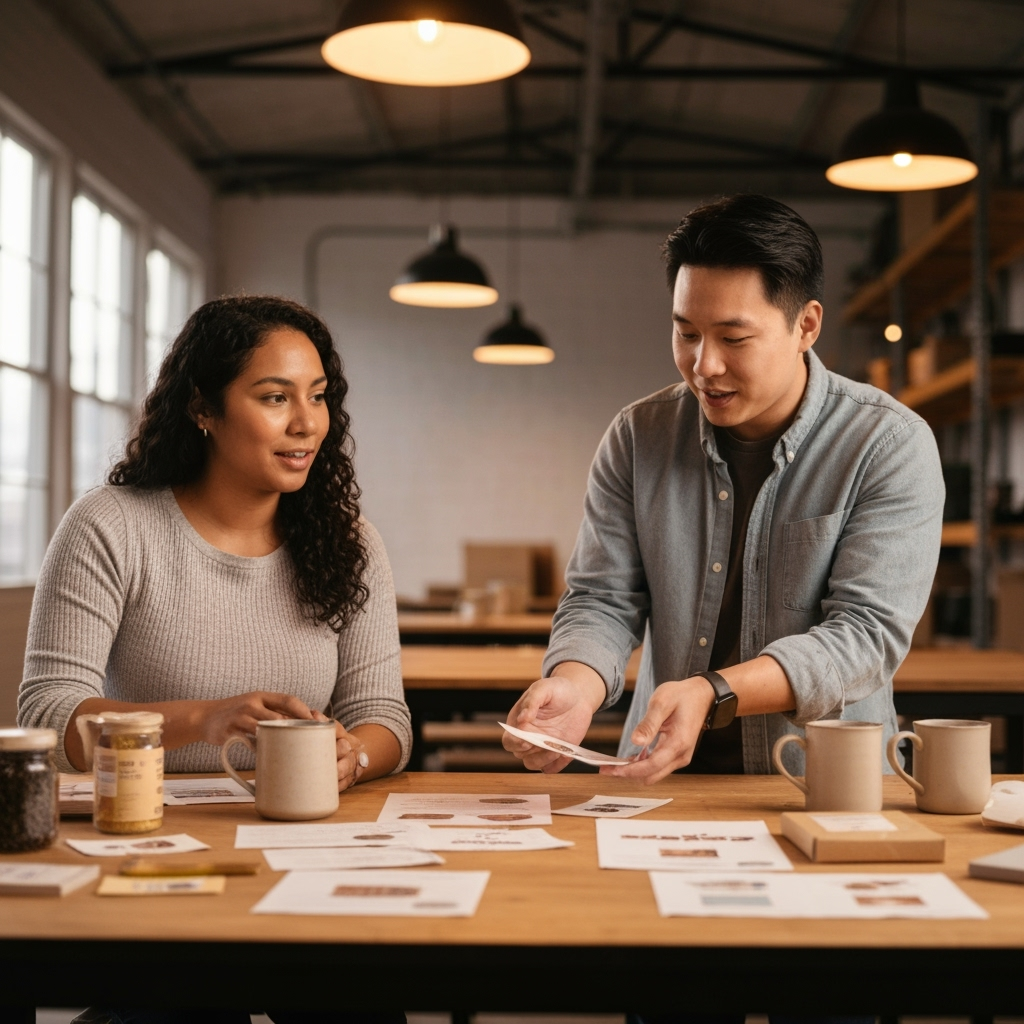 Professional subscription commerce & product curation photo example for Box Brilliant: AI Photos for Subscription Box Curators and Monthly Discovery Entrepreneurs