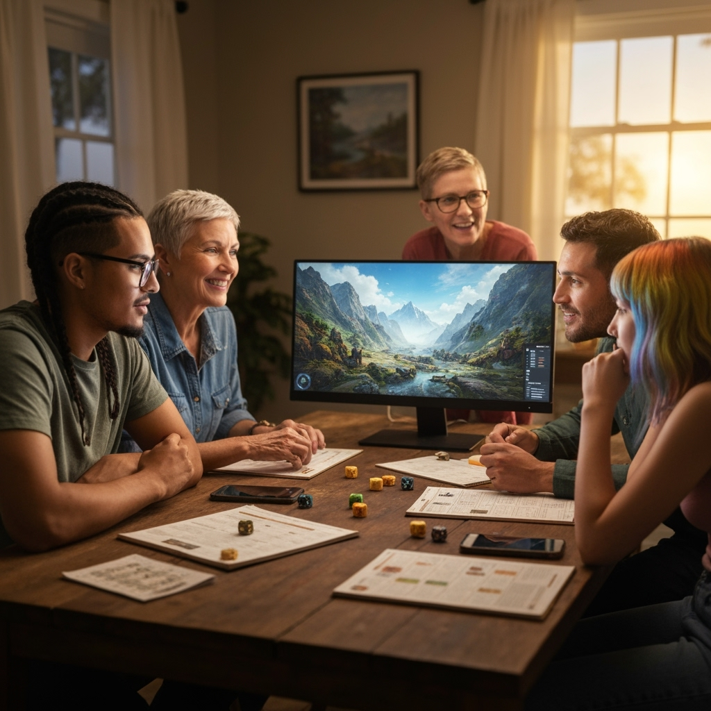 Professional tabletop gaming & storytelling photo example for Epic Adventures Begin: AI Photos for Dungeon Masters and Tabletop RPG Storytellers