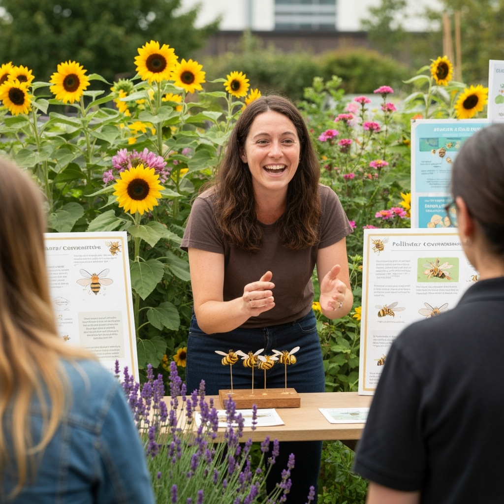 Professional urban agriculture photo example for City Buzz: AI Photos for Urban Beekeepers and Honey Entrepreneurs