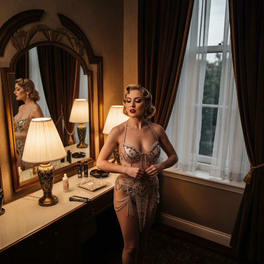Professional vintage fashion & style photo example for Retro Revival: AI Photos for Vintage Fashion and Pin-Up Style Enthusiasts